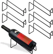 Milkary Single Wine Rack, 6Packs Tabletop Wine Display Rack Modern Single Bottle Champagne Rack for Home Decor, Restaurants, Bar, Wine Party