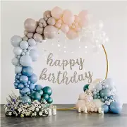 2M Round Hoop Balloon Wedding Arch Backdrop Stand Frame Birthday Party Decor NEW