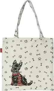 [Signare] Flat Tote Bag Woven Tapestry Design (FLAT-)