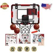 Portable Indoor Basketball Hoop for Ages 5-10 with Break-Away Rim & Scoreboard