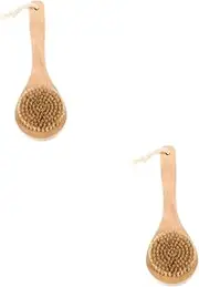 Mikinona 2pcs Soft Bristle Body Shower Brush Exfoliating Scrubber Bathing Brush with Wooden Handle
