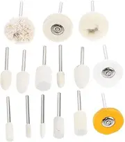 NOLITOY Mini Electric Polishing Wheel Set 50 Pcs Wool Felt Buffing Pad for Drill Car Detailing Jewelry Cleaning Watch Polishing