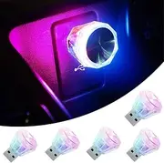 5 PCS USB Atmosphere Light,USB Strobe LED Light,Plug in LED Mini Bulb,RGB Portable Ambient Lighting,Decorative Lamp for Car,Home, Party Decorations
