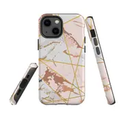 For Apple iPhone 13 mini Case, Armour Back Cover, Marble Pattern