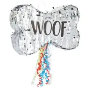 Small Pull String Puppy Pinata, Dog Bone Decorations for Party, 16.8 x 10 x 3 In