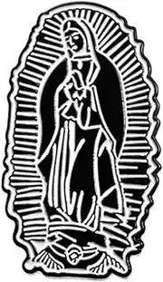 [Pinstant] Our Lady of Guadalupe Virgin Mary Jesus Christian 1.2" Enamel Pin Badge, 1.2 Inches Tall, enamel, enamel