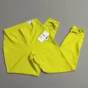 Old Navy Active Balance Legging Womens Medium M Go Dry Fuorescent Yellow Stretch