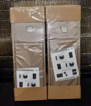 Set Of 2 Origami Foldable Everything Beige Tan Stackable Organizers SEALED NEW
