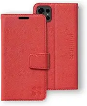 SafeSleeve EMF Protection Anti Radiation Case Compatible with Samsung Galaxy S25 Ultra - RFID EMF Blocking Wallet Cell Phone Case (Red)