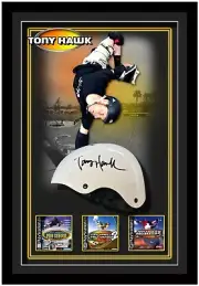 Tony Hawk Signed Helmet Framed With **PhotoProof**