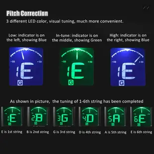 阿諾瑪 AT-101迷你便攜夾式電子調音器 校音器 超強靈敏度 適用於十二平均律、吉他、貝司、小提琴和尤克里裡校音