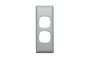 HPM Excel 2 Gang Architrave Light Switch White Cover | XLA770/2PLWE