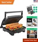 and Gourmet Sandwich Maker Non-Stick Coated Plates, Opens 180 Degrees to Fit ...