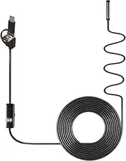 3-in-1 Industrial Endoscope Borescope Inspection Camera Built-in 6 LEDs IP67 Waterproof USB Type-C Endoscope for Android Smartphones/PC 7mm&1m