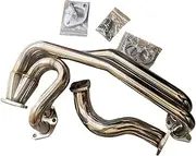 Shuogoufeng Store Performance 4 into 1 304 Stainless Steel Unequal Length Exhaust Manifold Header with Downpipe Compatible With Toyota Compatible With GT86 Compatible With Subaru Compatible With BRZ