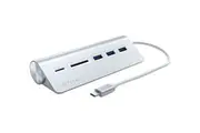 Satechi USB-C Aluminium USB 3.0 Hub & Card Reader for Laptop PC MacBook Silver