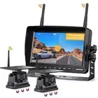 Dual RV Magnetic Wireless Backup Camera 7" HD 1080P Reverse Camera with Long ...