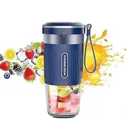Portable Blender, Personal Blender Juicer, Mini Mixer, Waterproof Smoothie Blender with USB Rechargeable, Home, Office,Travel, Outdoors(Blue)
