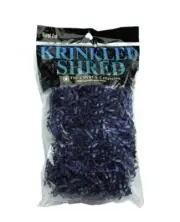 Krinkled Paper Shred for Packaging Gift Box Basket Filler 2 Ounce Bag NAVY BLUE
