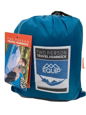 EQUIP TWO PERSON TRAVEL HAMMOCK-BLUE-New With Tags