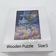 Wooden puzzle Fantasy unicorn with geese