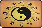 MASSIKOA Chinese Zodiac Non Slip Backing Entrance Mat Floor Mat Rug Indoor Outdoor Front Door Bathroom Mats 23.6 x 15.7 Inch
