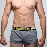 在飛比找蝦皮商城優惠-eXPONENT 小格紋 純棉 男 平織平口褲 (3D內襯)