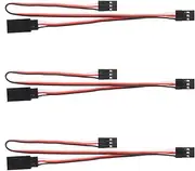 3pcs Y Receiver Extension Servo Cable 3CH Servo Receiver Extension Cord Extension Wire Compatible with Traxxas Hsp Redcat Rc4wd Tamiya Axial Scx10 D90 Hpi RC Car Helicopters Accessory