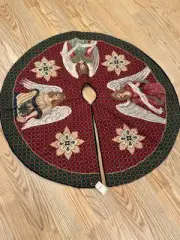 BEAUTIFUL VINTAGE NEEDLEPOINT CHRISTMAS TREE SKIRT – NEW