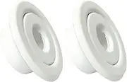 Happy Tree (2 Pack) 1/2" IPS Fire Sprinkler Head Escutcheon Plate 3/4" Adjustment Range Recessed Two Piece Rosette Cover Trim Ring White Fire Sprinkler Covers for Ceiling