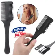 DIY With Blades Hair Razor Comb Hair Cutting Thinning Double Sides Razor Trimmer