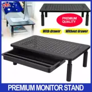 Height Adjustable Computer Monitor Stand Riser Laptop Printer TV Desktop Mount
