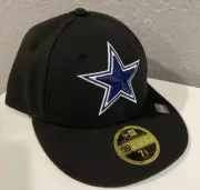Dallas Cowboys New Era 59Fifty Fitted Hat Size 7 1/2 With Pop Patch
