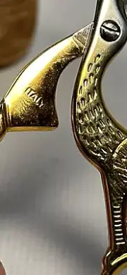 Gingher Gold Stork Embroidery Scissors (Italy)