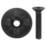 1 1/4" OD Bike Headset Stem Top Cap for Mountain Bike, Black