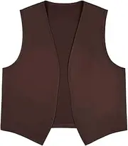 [TOPTIE] No Pocket Unisex Vest Victorian Waistcoat Peasant Costume Vest Volunteer Work Vest