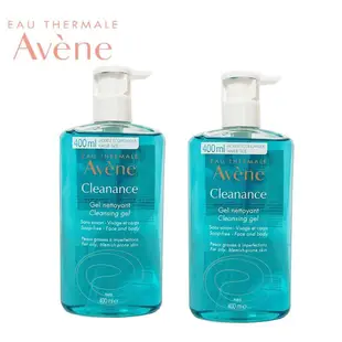 最新效期 雅漾 Avene 控油舒緩潔膚凝膠 控油清爽潔膚凝膠 洗面乳 400ml （2入組）增量按壓瓶