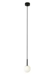 Made By Mayfair Lucent 1 Light 100mm Pendant in Matte Black with Spanish Alabaster