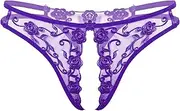 [GRRKDFQ] Women's Sports Underwear Open Crotch Low Waist See-Through Underwear