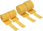 uxcell Boxing Hand Wraps, 98 Inch/197 Inch Length Elastic Boxing Wraps Cotton Fist Mitts Wrist Straps Protection for Muay Thai Martial Arts Kickboxing Bandages, Yellow
