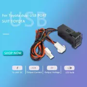Car Dual USB Charger 12V 4.2A Fast Charge Adapter Plug Socket For Toyota