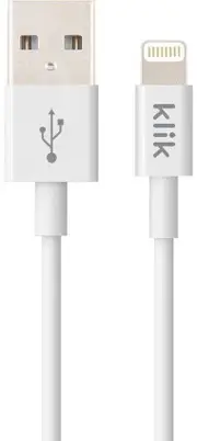 Klik 1.2m Lightning Cable - White MFI Certified