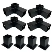 3-Way Pergola Bracket Kit,3-Way Right Angle Corner & Concrete Post Base DIY