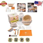 Family-Friendly Sourdough Bread Kit with Non-Stick Rattan Proofing Baskets