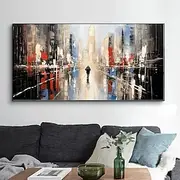 Handmade city oil painting Hand Painted Oil Painting Wall Art Hand-painted oil painting Majestic bridger Oil painting on canvas original Rolled Canvas No Frame