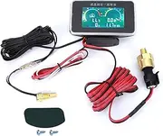 CAR LCD Digital Display Voltmeter Fuel Water Temp Oil Pressure Meter 4-in-1 Ultra-Wide Voltage ABS Brass