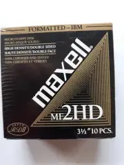 10 pack Maxell mf2HD formatted IBM High Density 3.5" floppy disk NEW