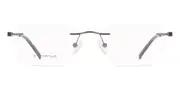 Rectangle Rimless Titanium Men's Glasses Online Gunmetal Size 51 - Lenses Included - Private Health Rebate - Blue Light Block - SmartBuy Collection