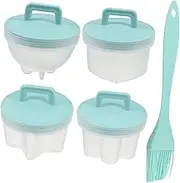Yardenfun 4pcs Non Stick Egg Cooker Cups Versatile Kitchen Gadget for Boiling and Poaching Eggs Easy Clean Design for Quick Breakfast Prep for Families and Meal Prepping