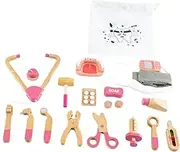Ｓｉｍｈｏａ 17 Pieces Doctor Kits for Kids Kids Doctor Bag Pretend Play Toys Toy Medical Kit for Boys Girls, Pink